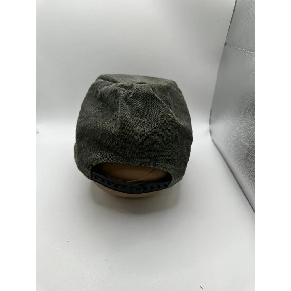 Jurassic World Baseball Cap Hat Adjustable Snapback Faded Olive Green Gray Logo